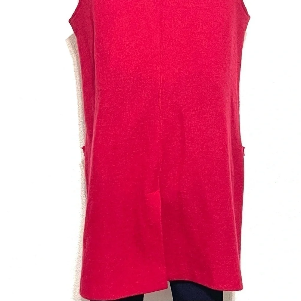 Chico's Woman Red 100% WOOL Cardigan Coat Jacket Size 2 US L/12